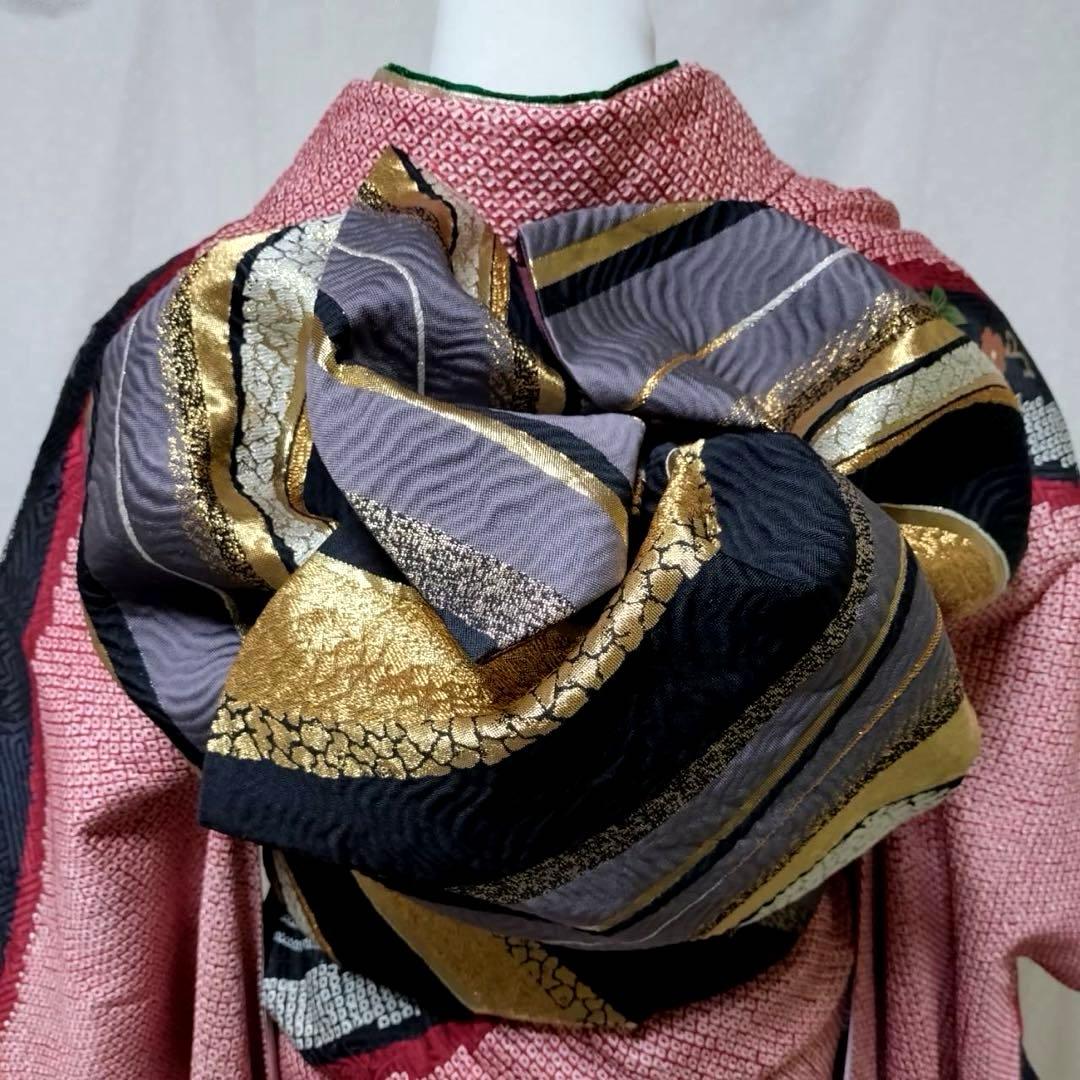 豪華　絞り振袖、長襦袢、半襟、重ね衿　18ー12