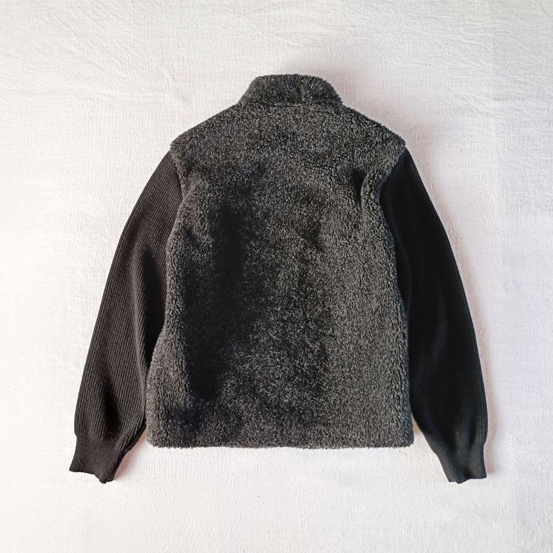 90s フランス製 agnès b. アニエスベー ボア切り替え ブルゾン