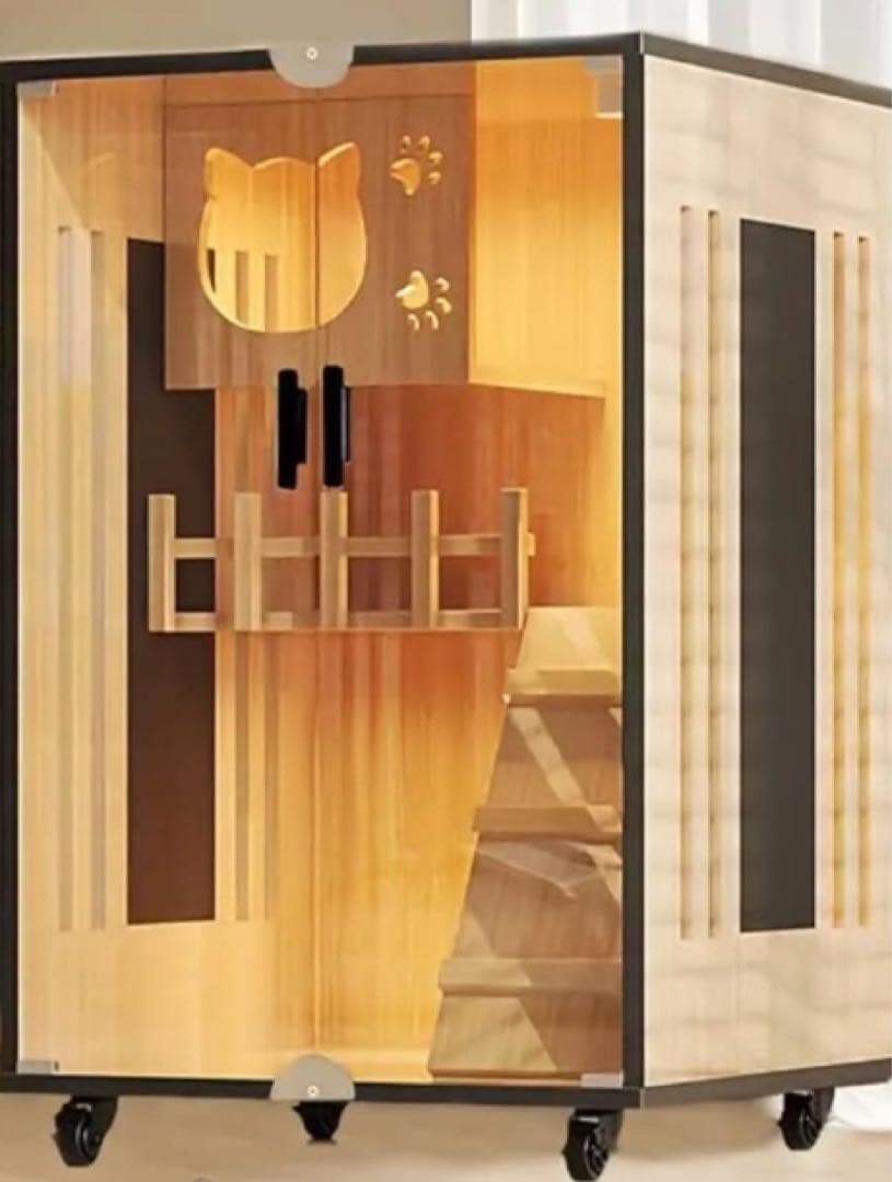 新品未使用　木製猫ケージ