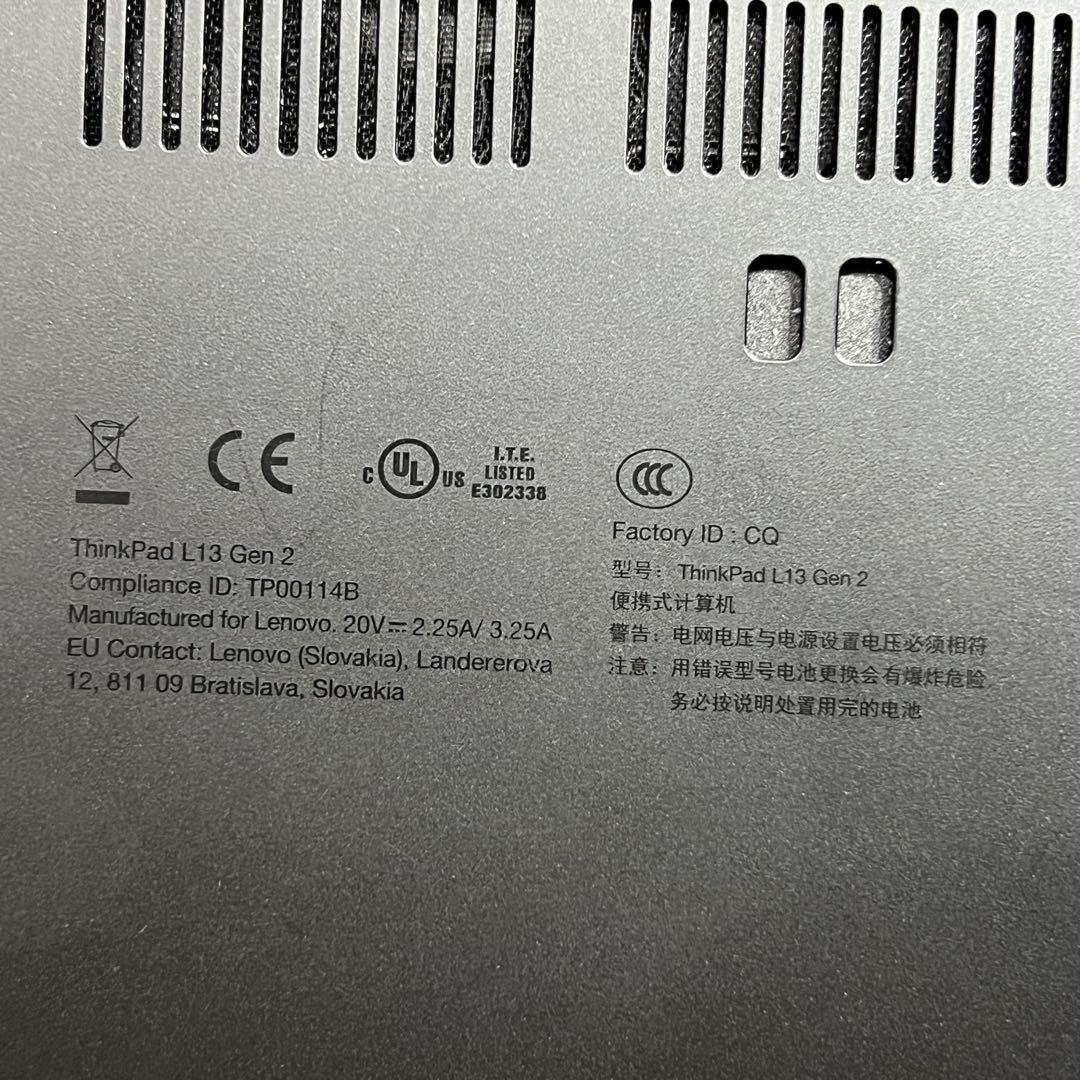 Windowsノート本体 Lenovo ThinkPad L13 Gen2 i5-1135G7