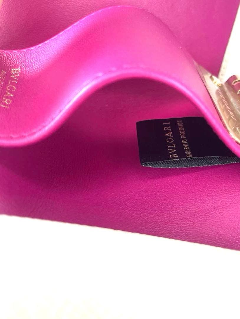 BVLGARI ブルガリ ロゴクリップ キーケース 6連 パープル　￼ピンク