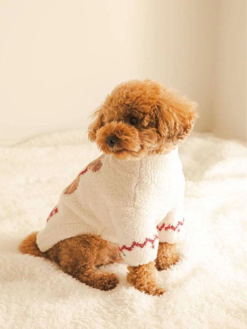 【2枚セット】ジェラートピケ 犬服 くま ノルディック プルオーバー Sサイズ