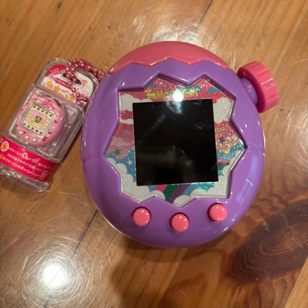 たまごっちパラダイス　パープルスカイ　ストラップ　ケース　画面保護付き
