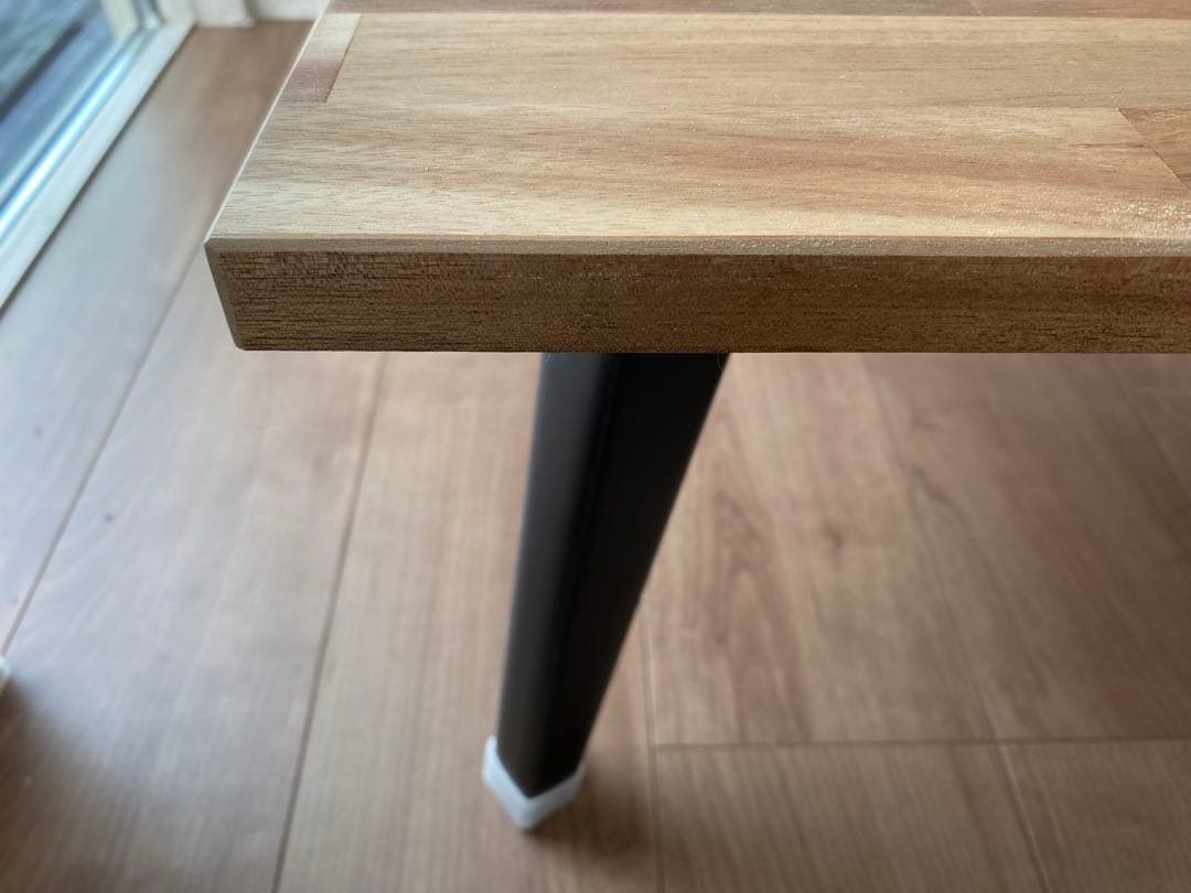 アカシア集成材　折りたたみ　テーブル　キャンプ ローテーブル1000×500