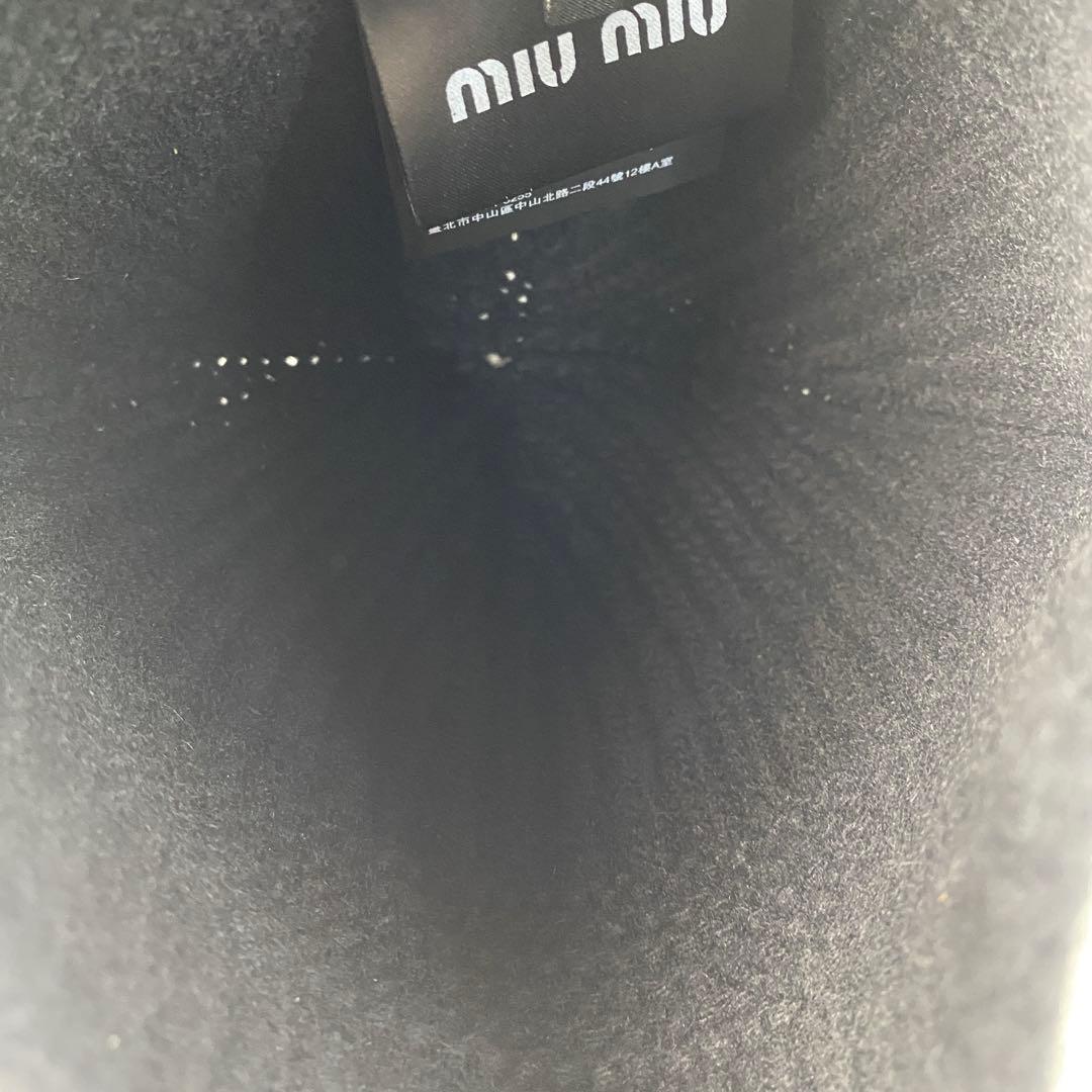 美品 ミュウミュウ miumiu ニット帽 Sサイズ 5HC311.