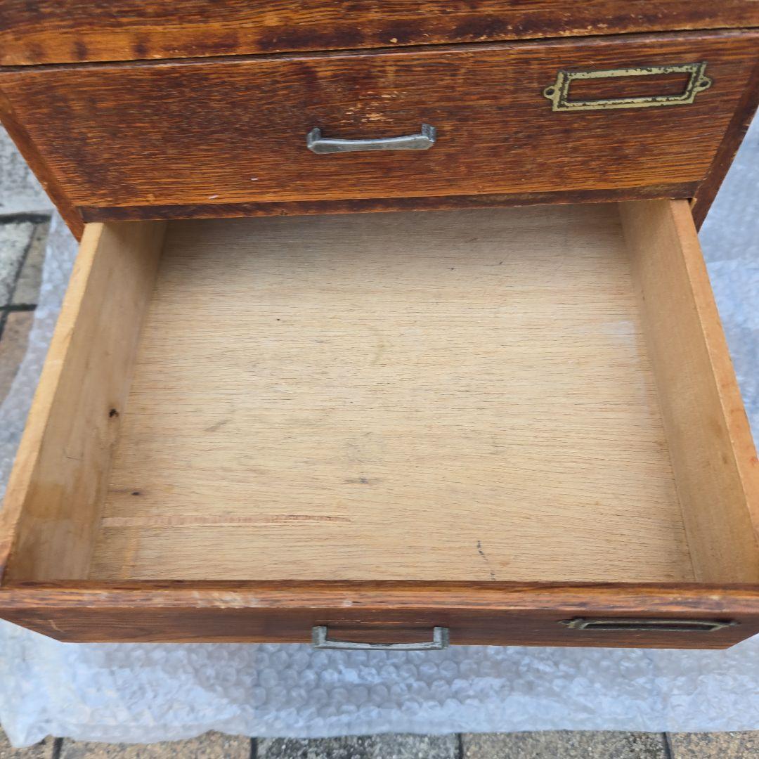 アンティーク雑貨　古道具　楢　ナラ　小引き出し　5段　木製引き出し