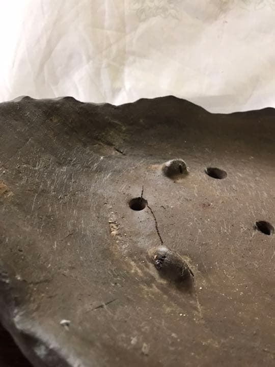 盆栽鉢　南蛮鉢②時代古鉢大型盆栽鉢詳細不明希少山野草盆栽苔盆栽鉢葉形盆栽鉢水石