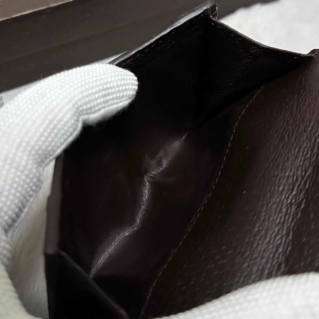 GUCCI グッチ　折り財布　キャンバスGG メタルロゴ　ブラウン　Wホック