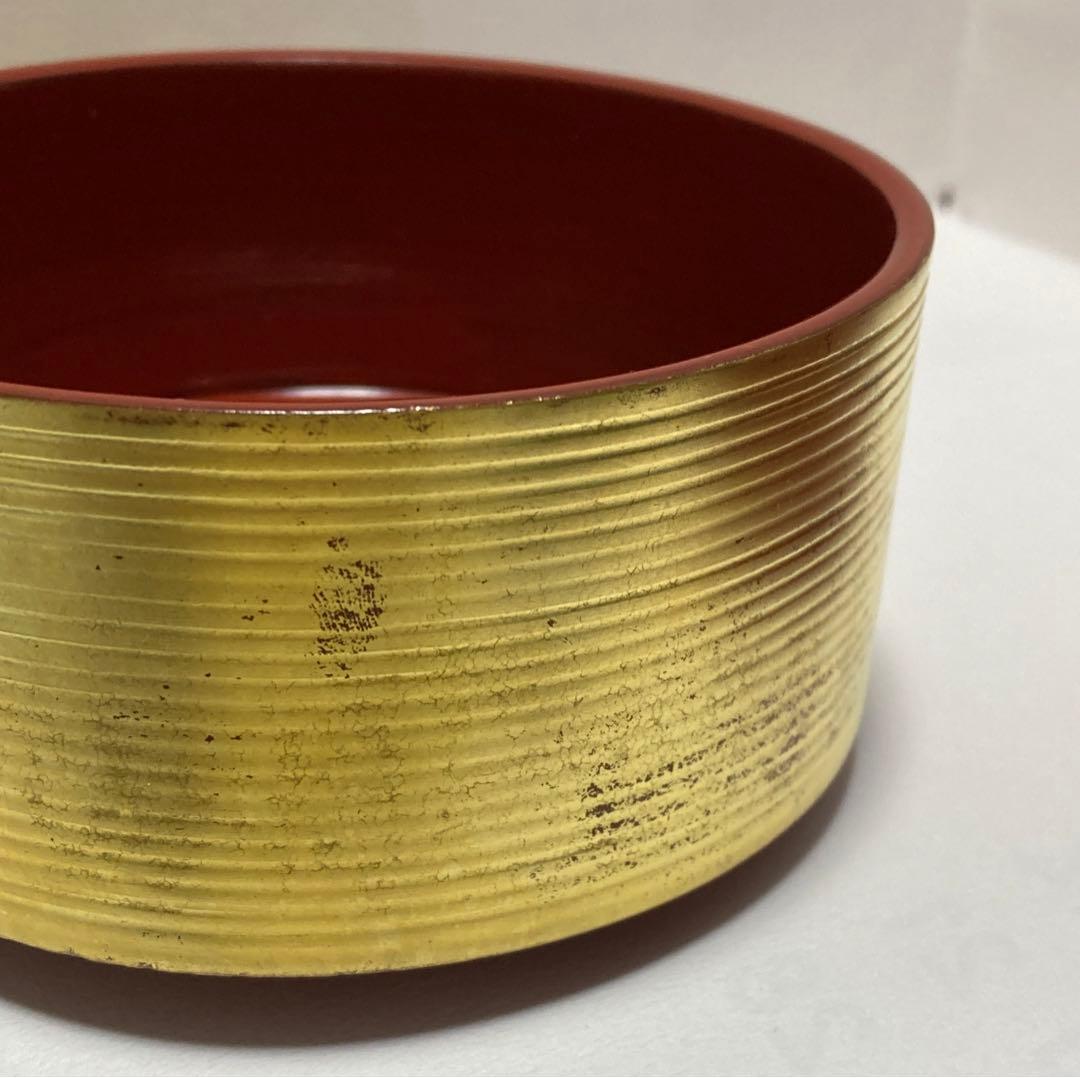 山田平安堂 翔鶴 二段重 直径12㎝ 金箔重箱 お弁当にも