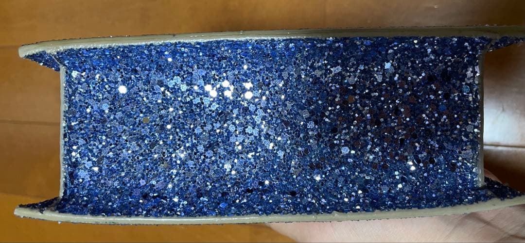 ジミーチュウ　パーティーバッグ　グリッター　ブルー