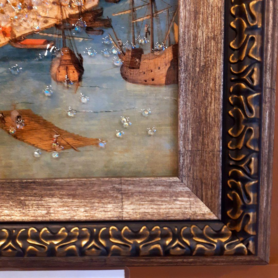 輸入雑貨　天然水晶石　クリスタルアート　『アルフォンス・マリア・ミュシャ』　宝石