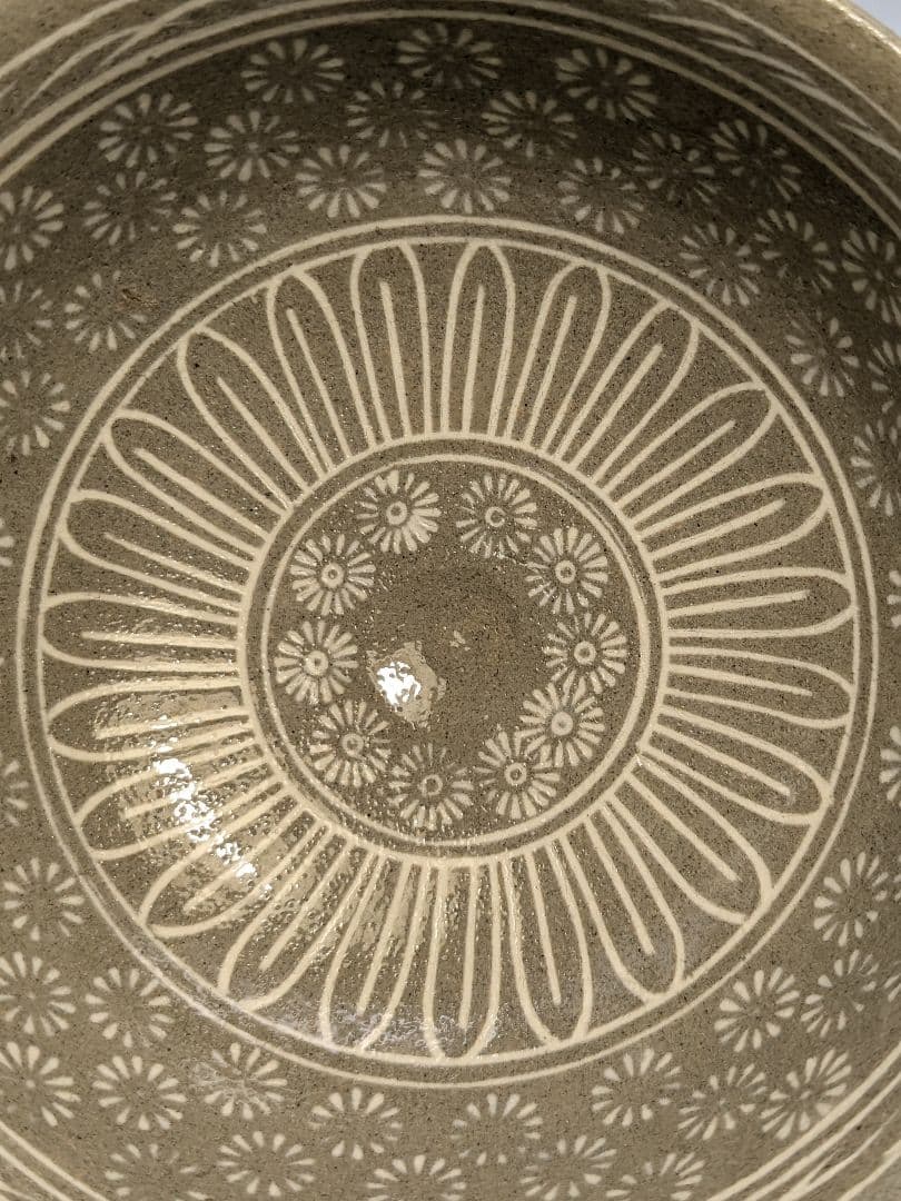 韓国利川夏林窯 李洲榮 三島茶碗 合箱 抹茶碗 抹茶茶碗 茶道具 茶器 高麗青磁