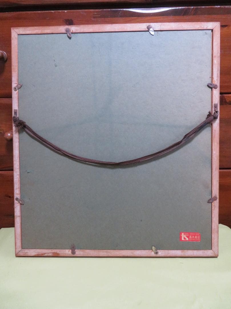 ◆ 作者不明　「少女像」（仮題）　油彩　F3号   アンティーク額◆