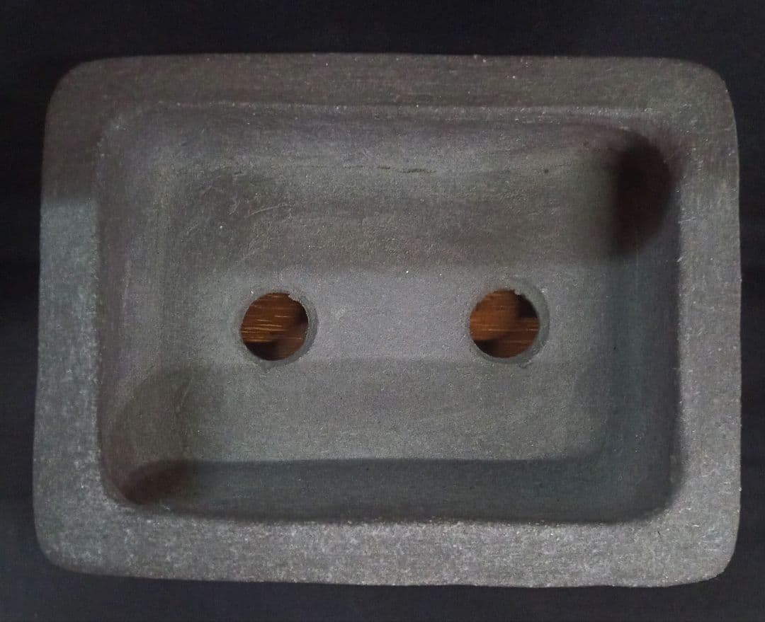 022.【陶翠窯】 ワン型長角額画/３.6号盆栽鉢/植木鉢