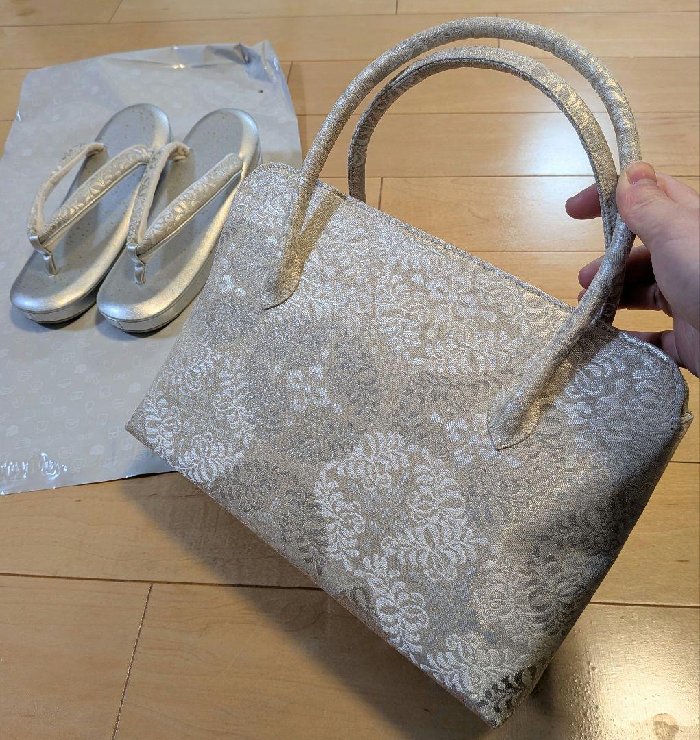礼装　和装バッグ草履セット　結婚式　入学式　卒業式　和装バッグと草履セット