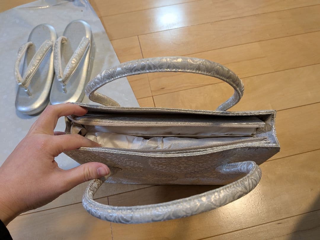 礼装　和装バッグ草履セット　結婚式　入学式　卒業式　和装バッグと草履セット