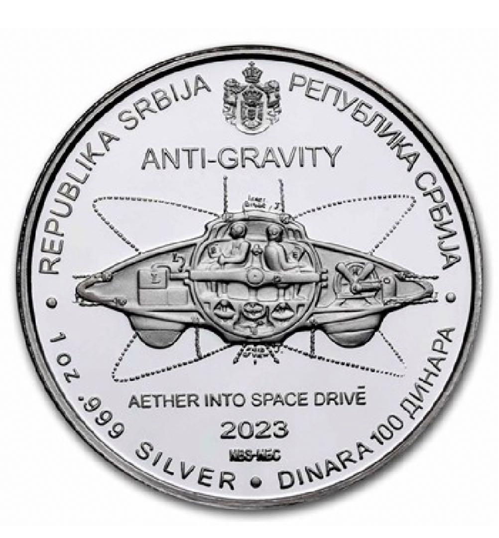 2023年　テスラ銀貨　プルーフver 反重量　1オンス　1枚