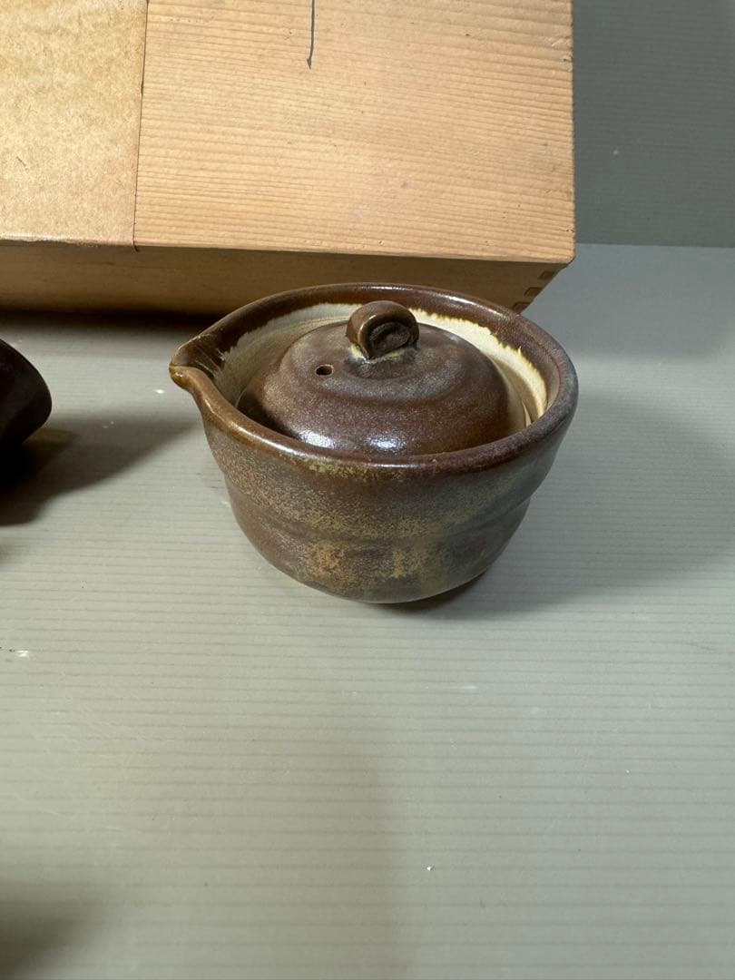 2425 有田焼　肥前唐津　茶器セット　宝瓶1客　湯冷し1客　湯呑5客　未使用
