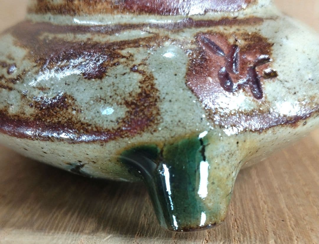 【本物保証】金城次郎 壷屋焼海老文水滴 共箱 栞 人間国宝 壺屋焼 美品