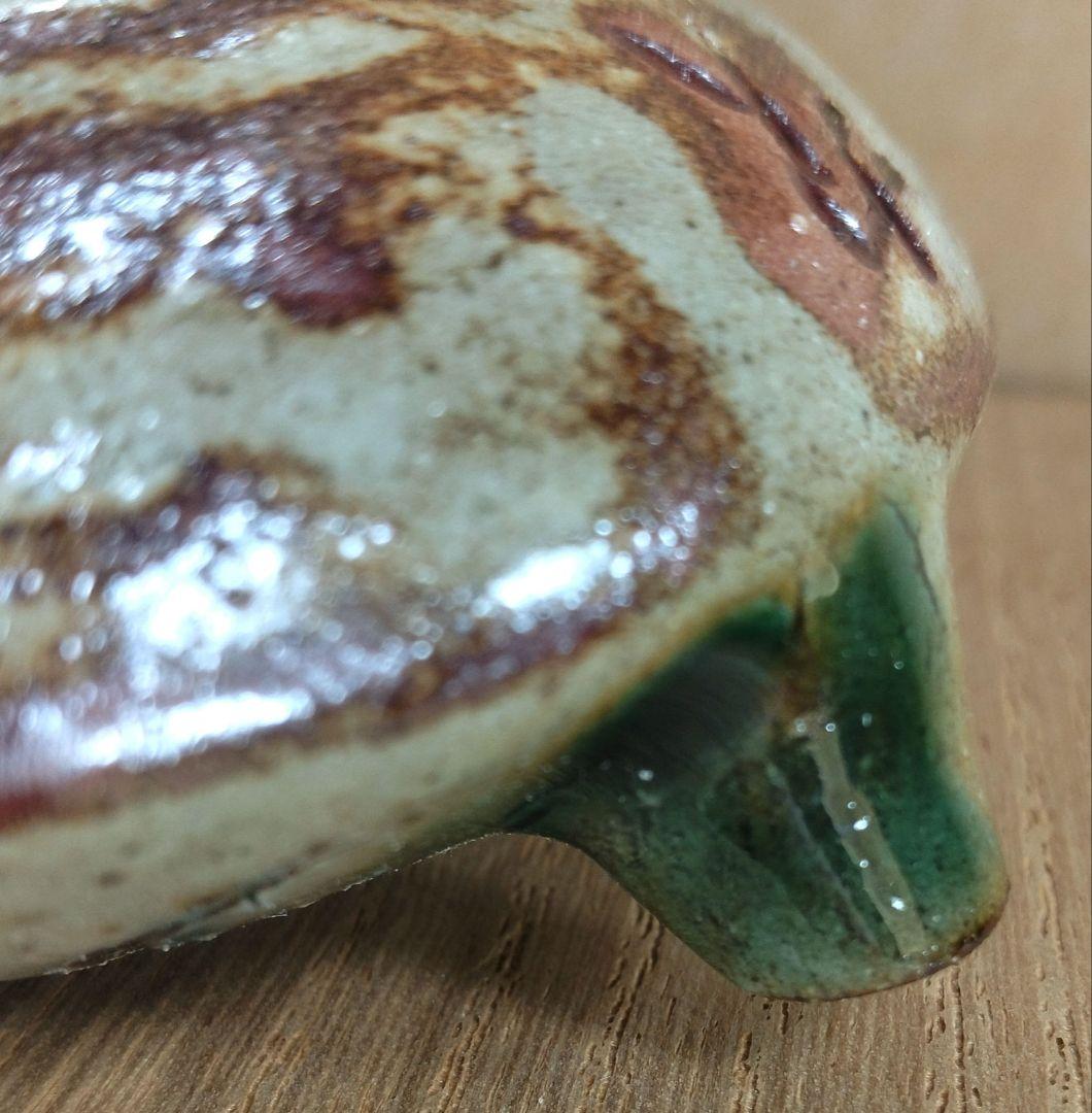 【本物保証】金城次郎 壷屋焼海老文水滴 共箱 栞 人間国宝 壺屋焼 美品