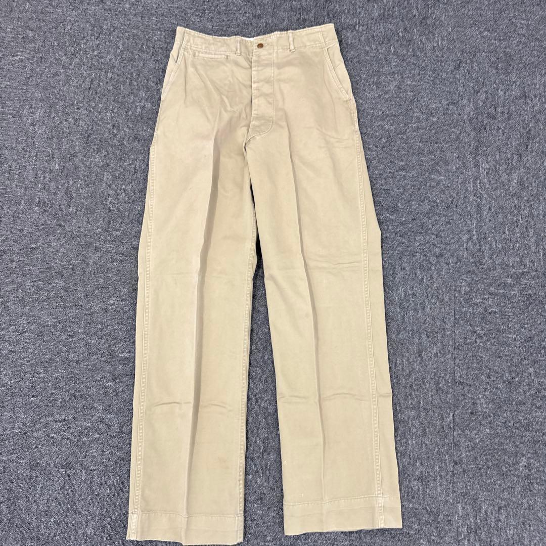 【米軍実物50s US ARMY M-45カーキチノパン32×35 1951年製