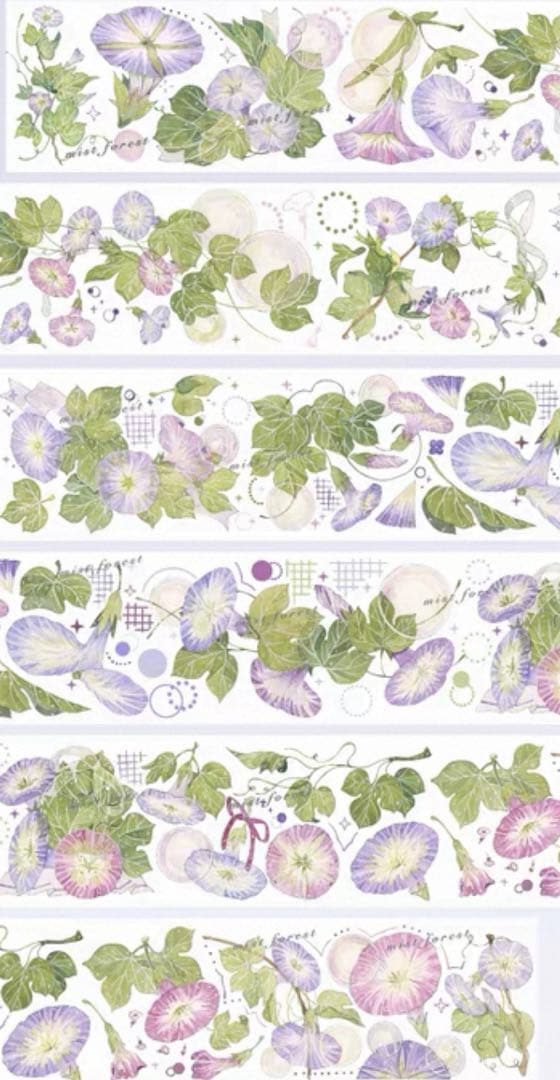 海外 PETテープ マスキングテープ 朝顔