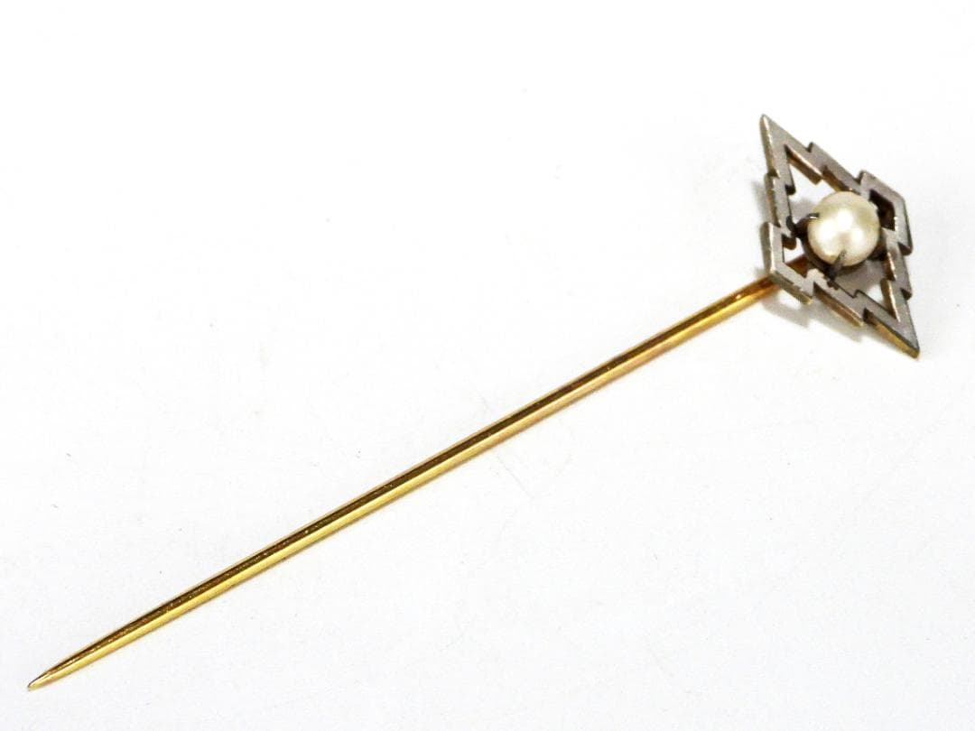 アクセサリー　アコヤパール　K18刻印　ピン　ブローチ 2g