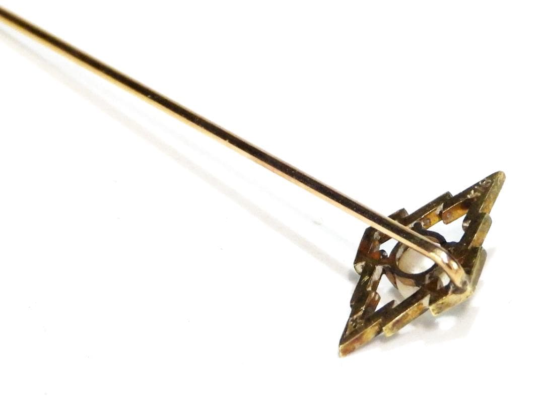 アクセサリー　アコヤパール　K18刻印　ピン　ブローチ 2g