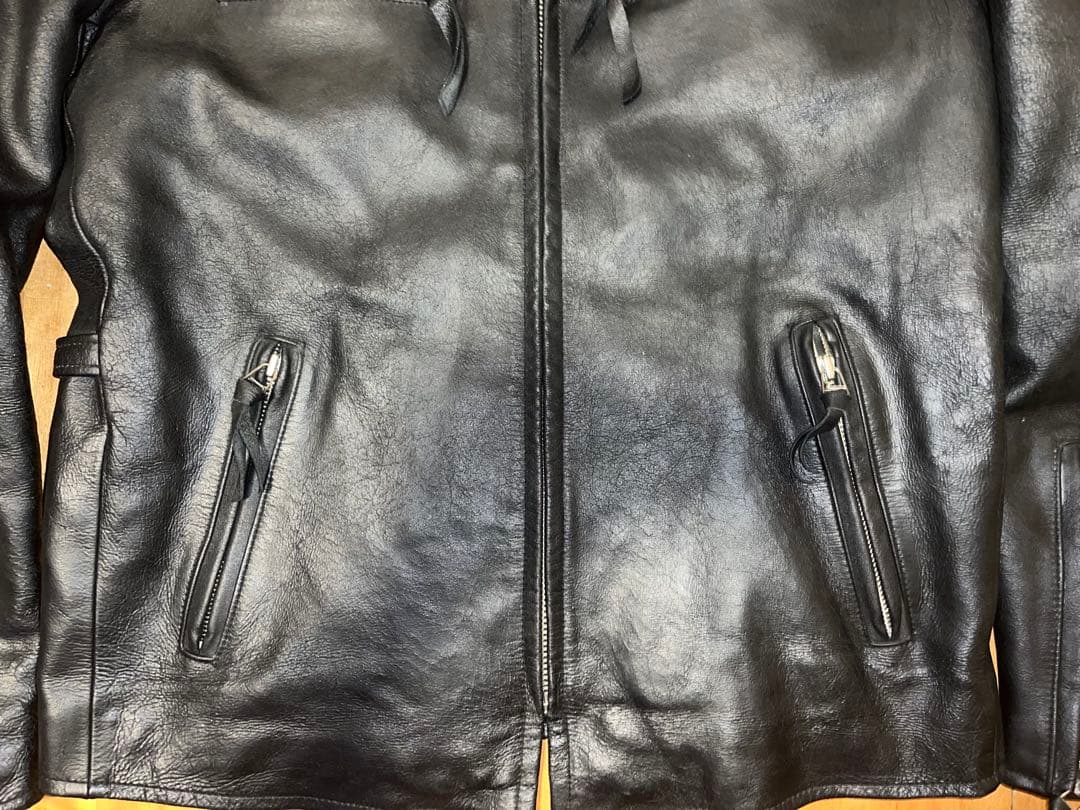 アヴィレックス AVIREX シングル レザー ライダース ブラック L