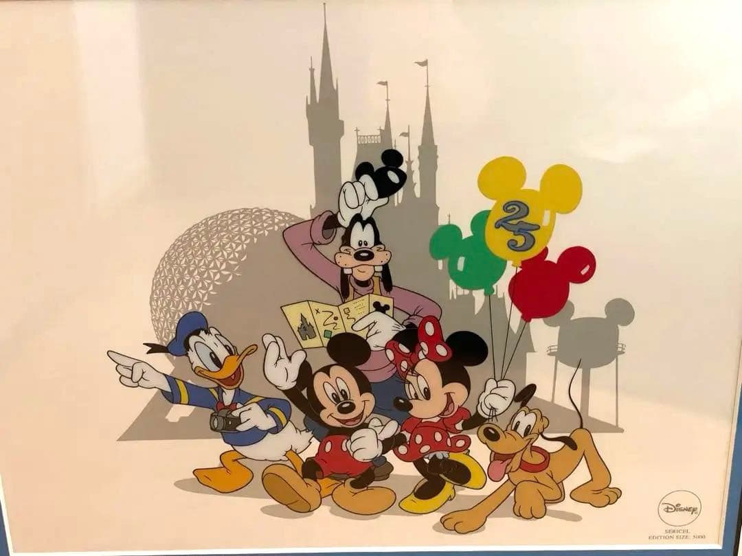 ディズニー 25周年 限定品 ミッキー セル画　５０００枚限定