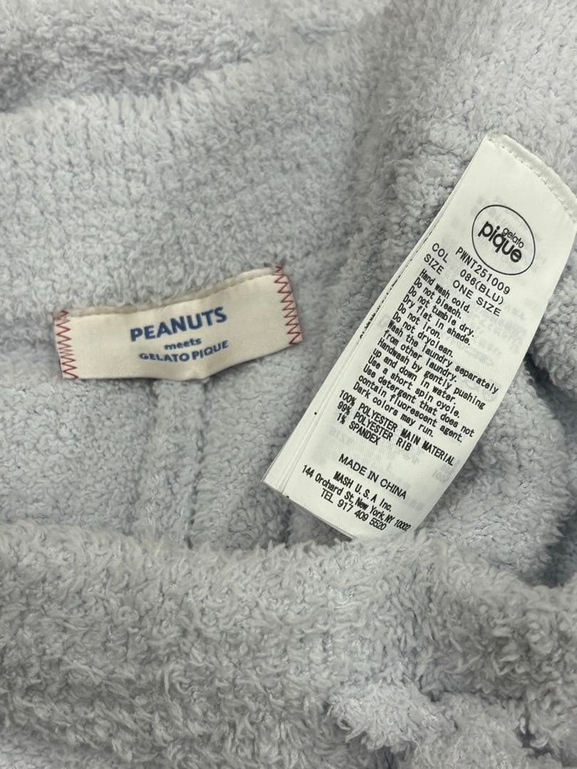 【ジェラートピケ】PEANUT ベビモコパジャマセット ブルー フリー