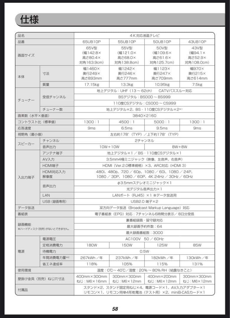 アイリスオーヤマ 43V型 4K対応液晶テレビ Wチューナー搭載