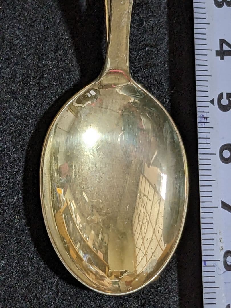 ♦猫 彫金 犬張子 ベビースプーン 子供赤ちゃん縁起物 銀製 銀SILVER