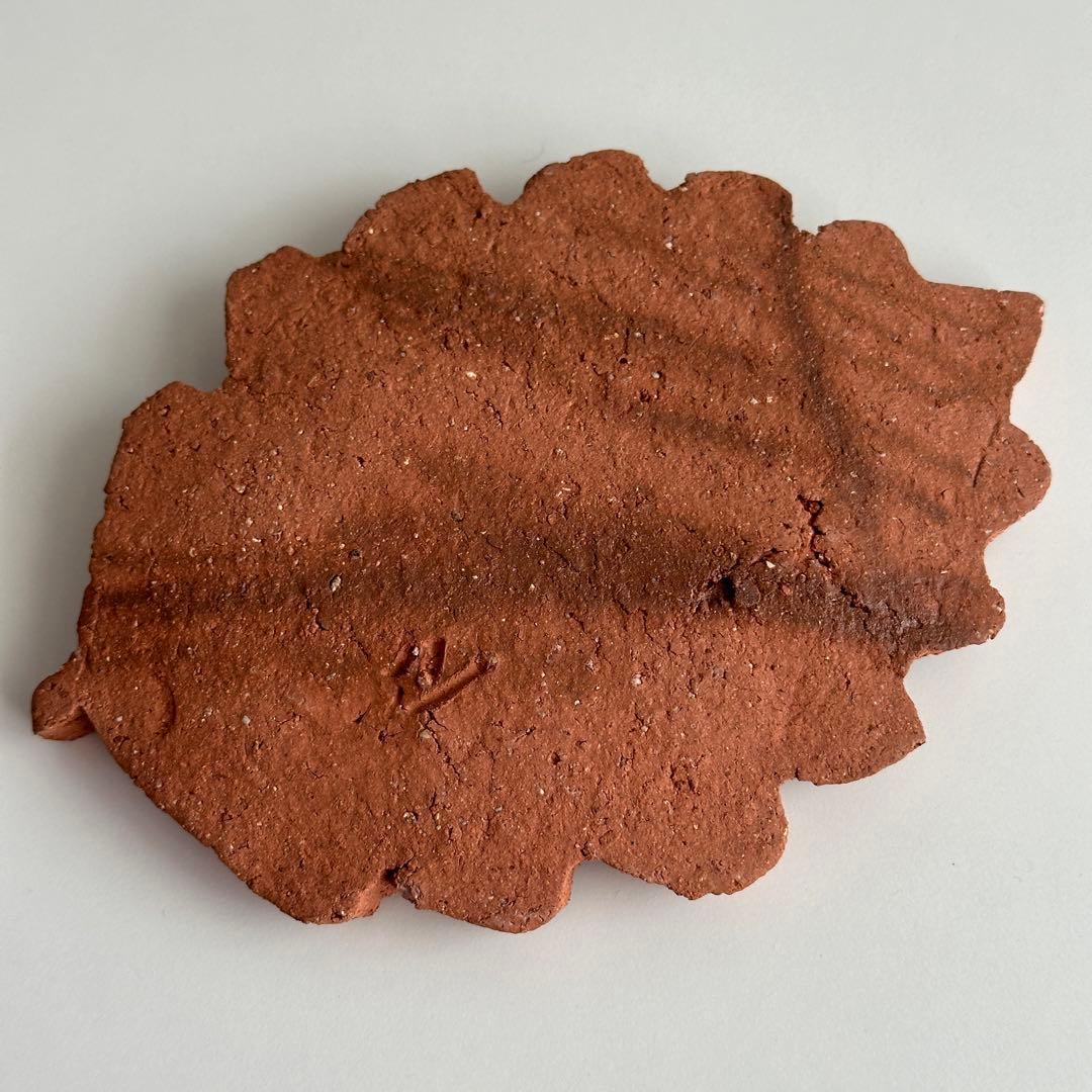 各見政峯 備前 皿 緋襷 葉皿 5枚 共箱