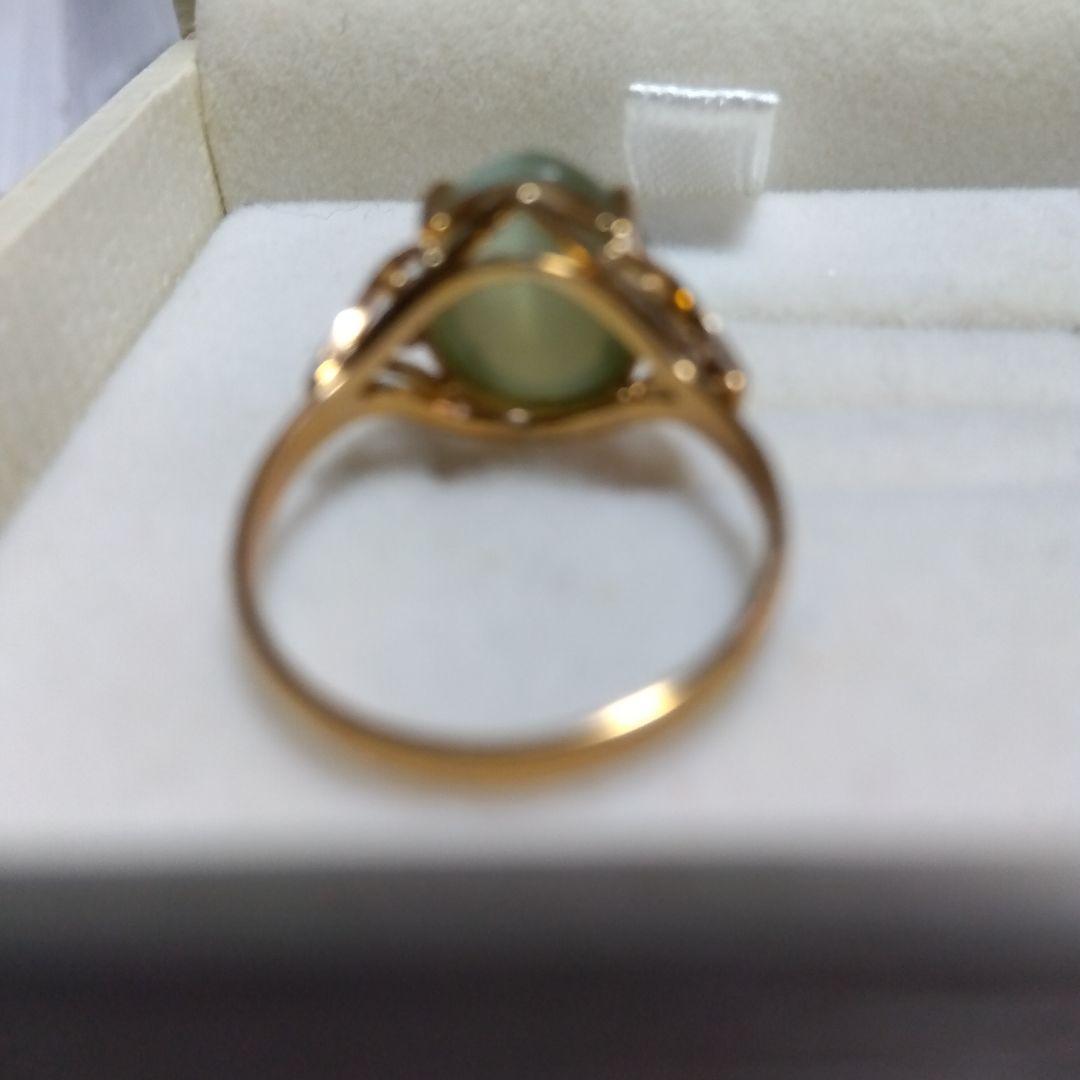 キャッツアイリング 18K ゴールド 鑑定書付