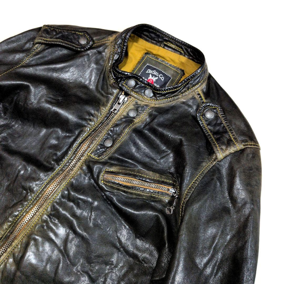 【激渋】DIESEL vintage加工 ライダースジャケット シープレザー