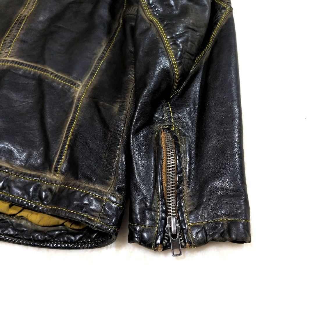 【激渋】DIESEL vintage加工 ライダースジャケット シープレザー