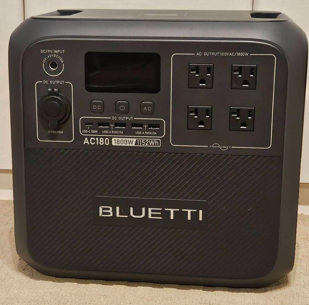 BLUETTI AC180 ポータブル電源 1152Wh 1800W