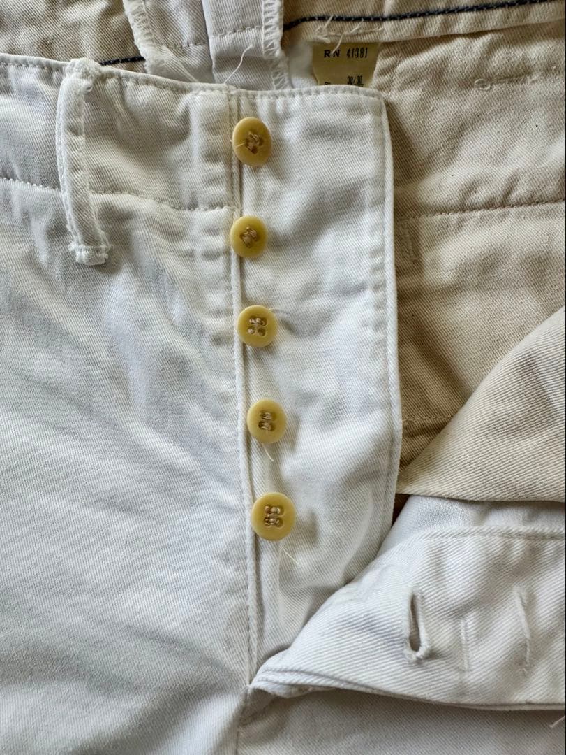 【RRL ダブルアールエル】ホワイトチノ　オフィサーズパンツ　30×30