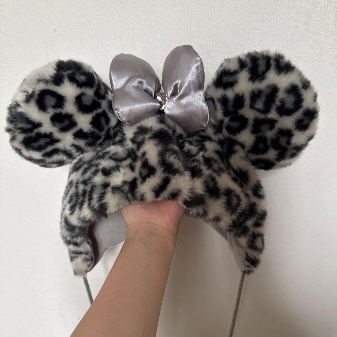 レア‼️ミニー ファンキャップ ヒョウ柄 灰色