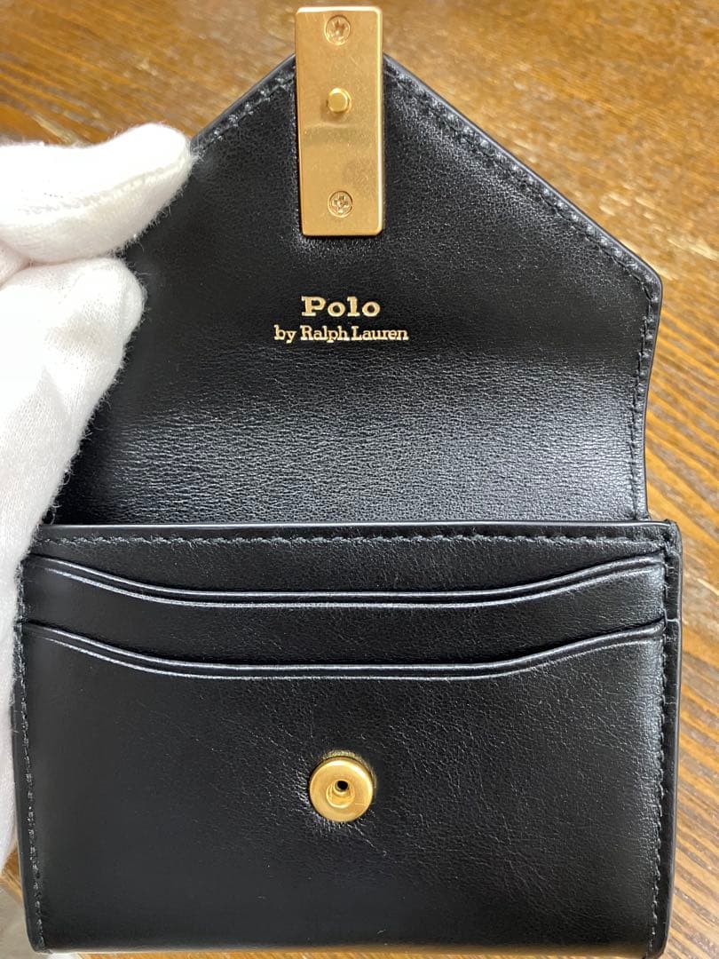 Ralph Lauren カードケース　ミニ財布　革小物　黒