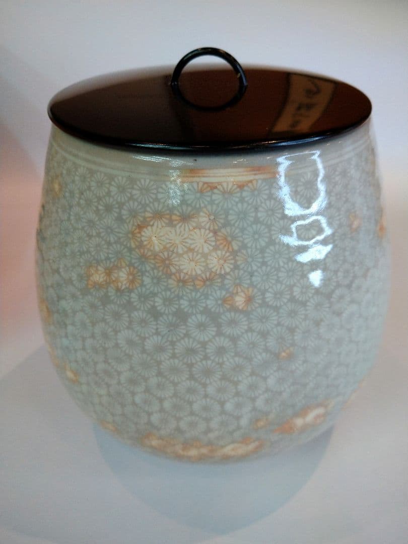 【茶道具】芋頭三島　水指　高台寺窯　森里陶楽造