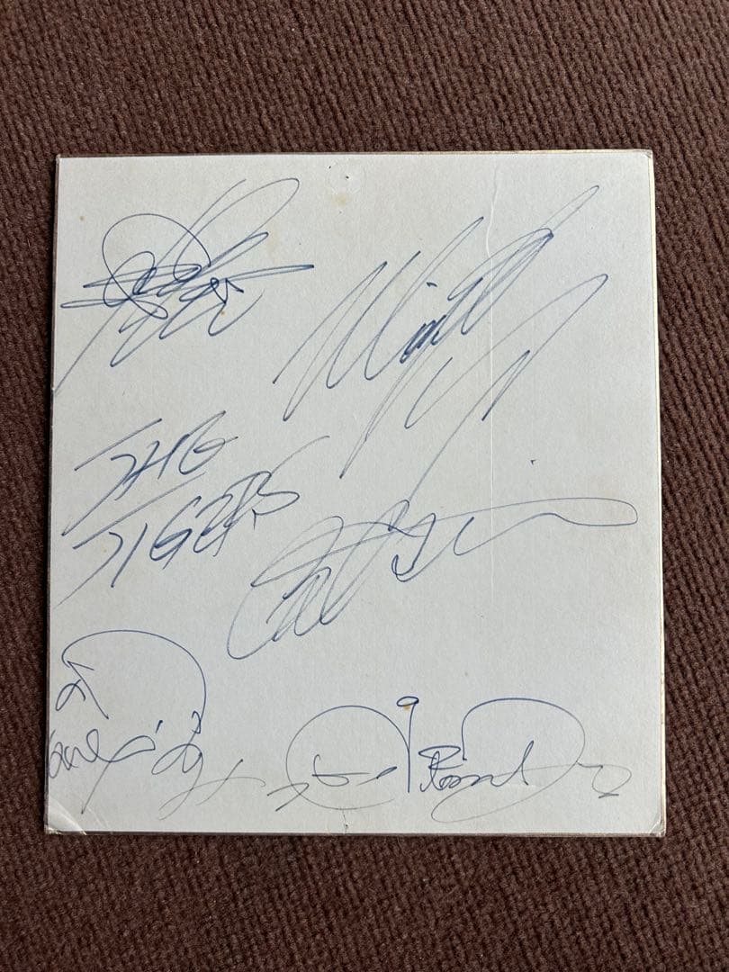 タイガース直筆サイン色紙／沢田研二・森本太郎・岸部修三・加橋かつみ・瞳みのる