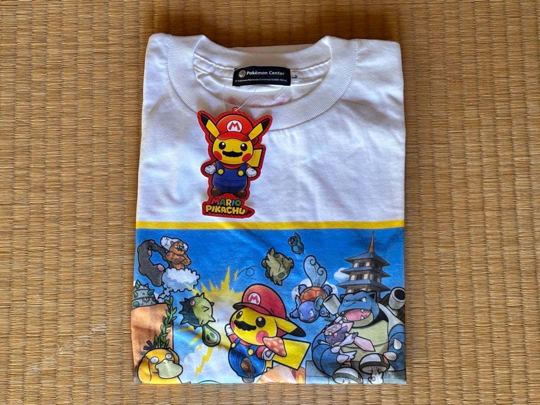 マリオピカチュウ Tシャツ ホワイト Adult Lサイズ
