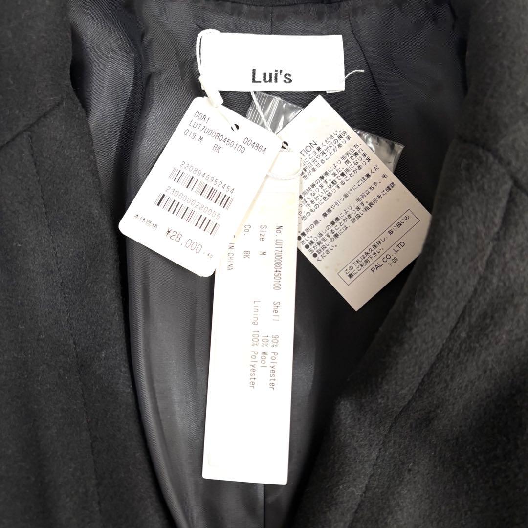 新品【ルイス】チェスターコート　ロング　ダブル　メンズ　オーバーサイズ　黒