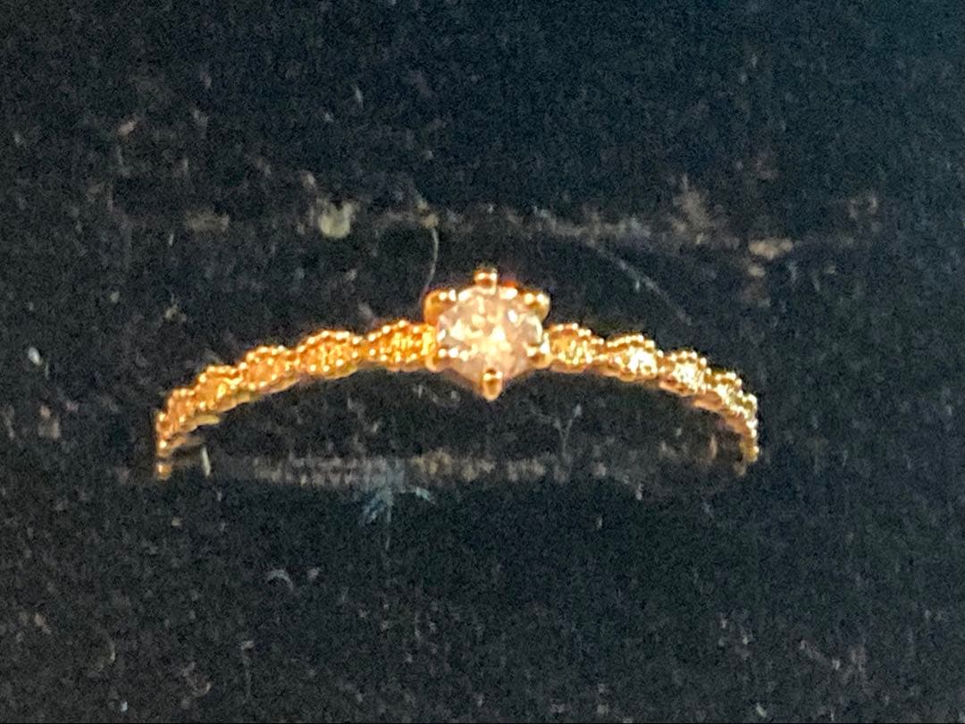 新品未使用　希少　シエナ　k18 ダイヤモンド　リング　9号　指輪　ミル打ち