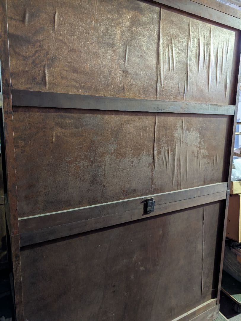 北海道民芸　木製ディスプレイキャビネット 4棚付き