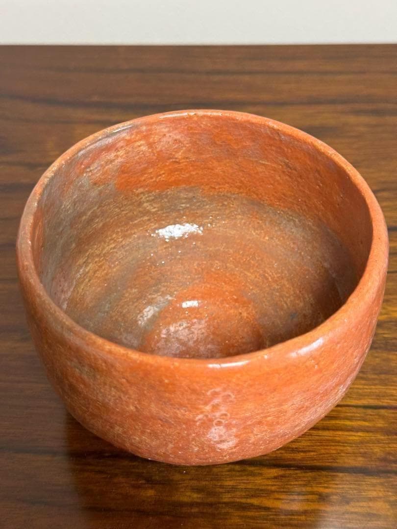 【新品未使用！】抹茶碗　茶道　高級茶碗　お茶　茶道具　オレンジ　アンティーク
