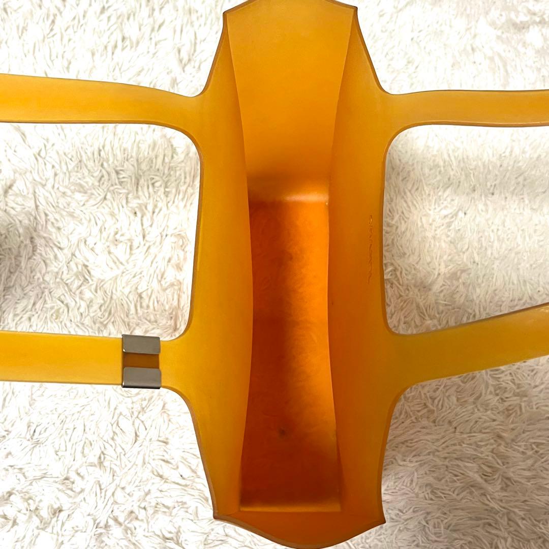 ✨入手困難✨CHANEL ラバートートバッグ ハンドバッグ オレンジ ロゴ金具