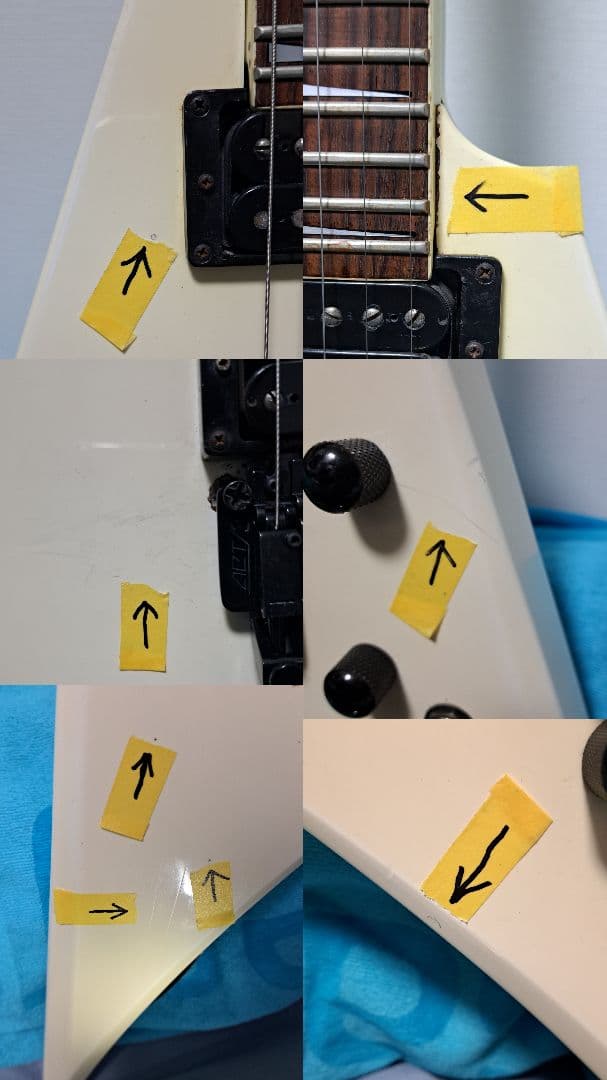 エレキギター KingV キングV　詳細不明ボディ　Greco JJ-R1ネック